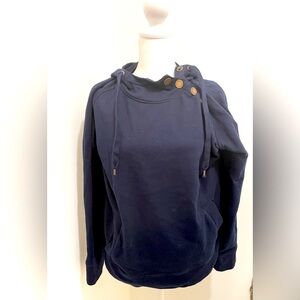 LRL - Lauren Jeans Company Ladies XL Navy Drawstring Hooded Sweastshirt